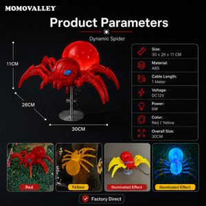 Lámpara LED Recargable <span class=keywords><strong>de</strong></span> Bajo Voltaje para Exteriores con Clasificación IP68, Nueva Decoración <span class=keywords><strong>de</strong></span> Halloween, Luces <span class=keywords><strong>de</strong></span> Jardín con Diseño <span class=keywords><strong>de</strong></span> Araña Dinámica - Product Image 4