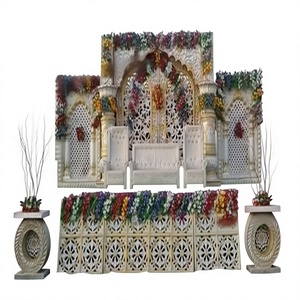 Boda India Ultimate Stage Set Tema real Etapa DE BODA Última decoración de escenario de boda - Product Image 1