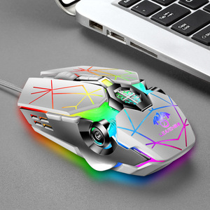 Crack S-Serie Rechtshänder Kabelgebundene USB-<span class=keywords><strong>Maus</strong></span> mit 3200 DPI, RGB-Hintergrundbeleuchtung, Leuchtende <span class=keywords><strong>Maus</strong></span> für Spiele, Wettkämpfe, Live-Übertragungen, Büro und Lernen - Product Image 2