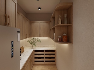 CBMmart - Gabinetes <span class=keywords><strong>de</strong></span> Cocina Personalizados <span class=keywords><strong>de</strong></span> Madera <span class=keywords><strong>de</strong></span> Roble Blanco con Acabado Crema, Estilo Shaker Delgado con Ranuras, para Renovación <span class=keywords><strong>de</strong></span> <span class=keywords><strong>Cocinas</strong></span>, Fabricación en Fábrica para el Hogar - Product Image 5