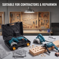 Kit de Herramientas Eléctricas Profesionales para Trabajos Industriales y de Bricolaje en Madera, con Sierra Circular y Taladro de Impacto