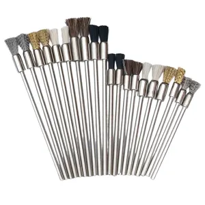 Customized Brush Material Stainless Steel Copper Bristle Horse Hair Wire Brush With Rod