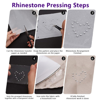 Papier de transfert thermocollant pour strass et motifs de strass pour le carnaval au Brésil