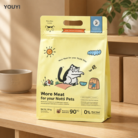 YOUYI Sachet à fond plat refermable avec fermeture éclair personnalisée 2kg 5kg pour aliments secs pour chiens, pochette verticale avec fermeture éclair, fabrication OEM directe usine
