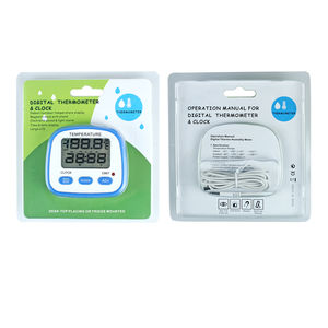 डिजिटल एलसीडी स्क्रीन थर्मामीटर अलार्म घड़ी बहु समारोह स्वचालित इलेक्ट्रॉनिक तापमान की निगरानी - Product Image 6