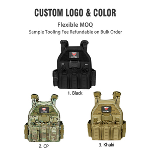 เสื้อกั๊กยุทธวิธีแบบมีแผ่นรองรับ ทำจากไนลอน 1000D ระบบ Molle  แบบปลดเร็ว  สำหรับใช้งานทั่วไป  โรงงานผลิตแบบ OEM ODM - Product Image 3