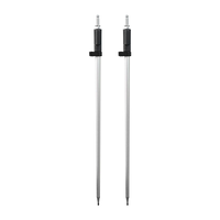 Poteau télescopique en aluminium de bonne qualité de 2,15 m avec niveau à bulle pour accessoires de topographie par station totale