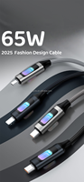 Nouvelle Veste en Nylon Lumineuse LED Colorée 2025 avec Câble de Charge Ultra-Rapide 65W 100W pour iPhone 16/17 Pro Max, Ordinateur et Imprimante