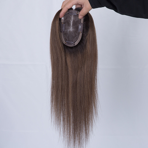 Clip de <span class=keywords><strong>cheveux</strong></span> pour femmes à base de dentelle invisible dans la couronne effet naturel du cuir chevelu morceau de <span class=keywords><strong>cheveux</strong></span> bruns - Product Image 5