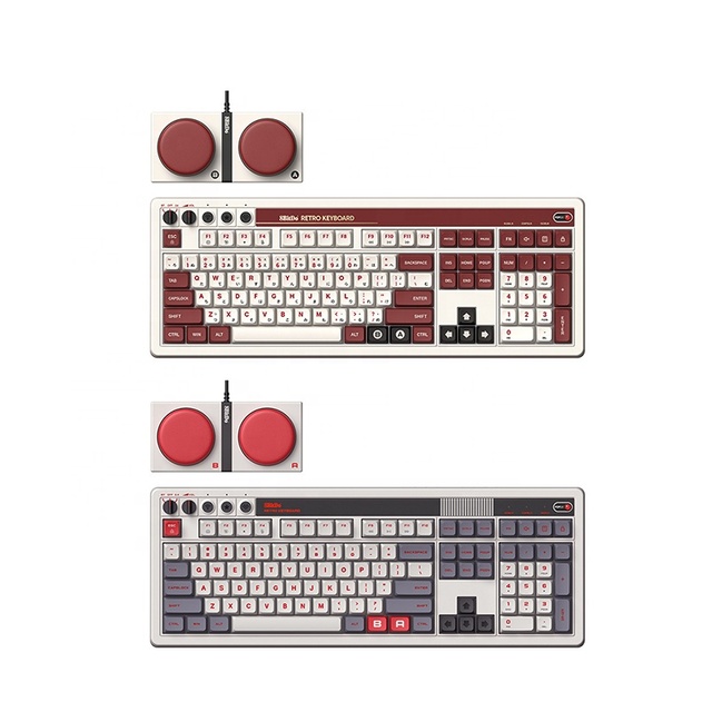 8Bitdo Retro 108 Mechanical Keyboard Universal BT 2.4G USB-C Swappable Game Keyboard for Windows/Android