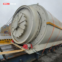 Machine de Pyrolyse par Cracking par Lot à Haut Rendement pour la Transformation des Pneus Usagés, des Plastiques, des Déchets Soudaires (MSW), des Boues Pétrolières et des Huiles Combustibles, avec Réacteur et Distillateur d'Huile