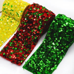 Gordon Linten 25Yards 3 "75Mm Multi-Kleuren Glitter Fluwelen Lovertje Lint Voor Diy Hair Strik - Product Image 4