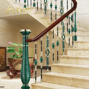 Позолоченные лестничные перила оптом ss декоративные перила для интерьера лестницы современные металлические перила