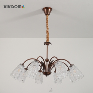 Lampada Decorativa Contemporanea Sospesa in Cristallo DPL38013 in Ferro e Vetro E14 per Ristorante, Sala da Pranzo, Camera da Letto, Hotel, Villa, Protezione Occhi - Product Image 5
