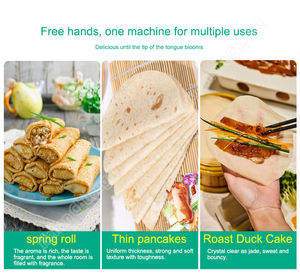 Fully Automatic Spring Roll <b>Maker</b> Gas Spring Roll Sheet Making <b>Machine</b> Full Automatic Spring Roll Making Lumpia Wrapper - Product Image 6