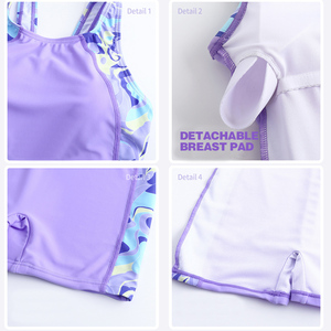 Quick Dry Girls' Sling One Piece Romper <strong>Swimsuit</strong> High Quality Printed Cute Children's Beachwear - Product Image 4