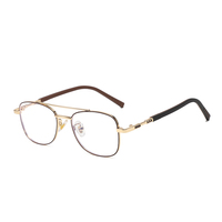 Hommes Femmes Montures de lunettes optiques en métal Lentille transparente transparente Montures de lunettes vertes