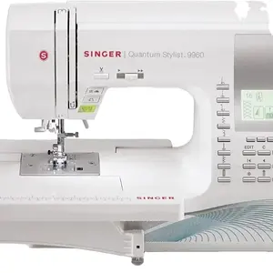 Best Seller SIN GERs | 9960 Sewing & Quilting Machine With Accessory Kit, Extension Table - 600 Stitches & Electronic Auto Pilo