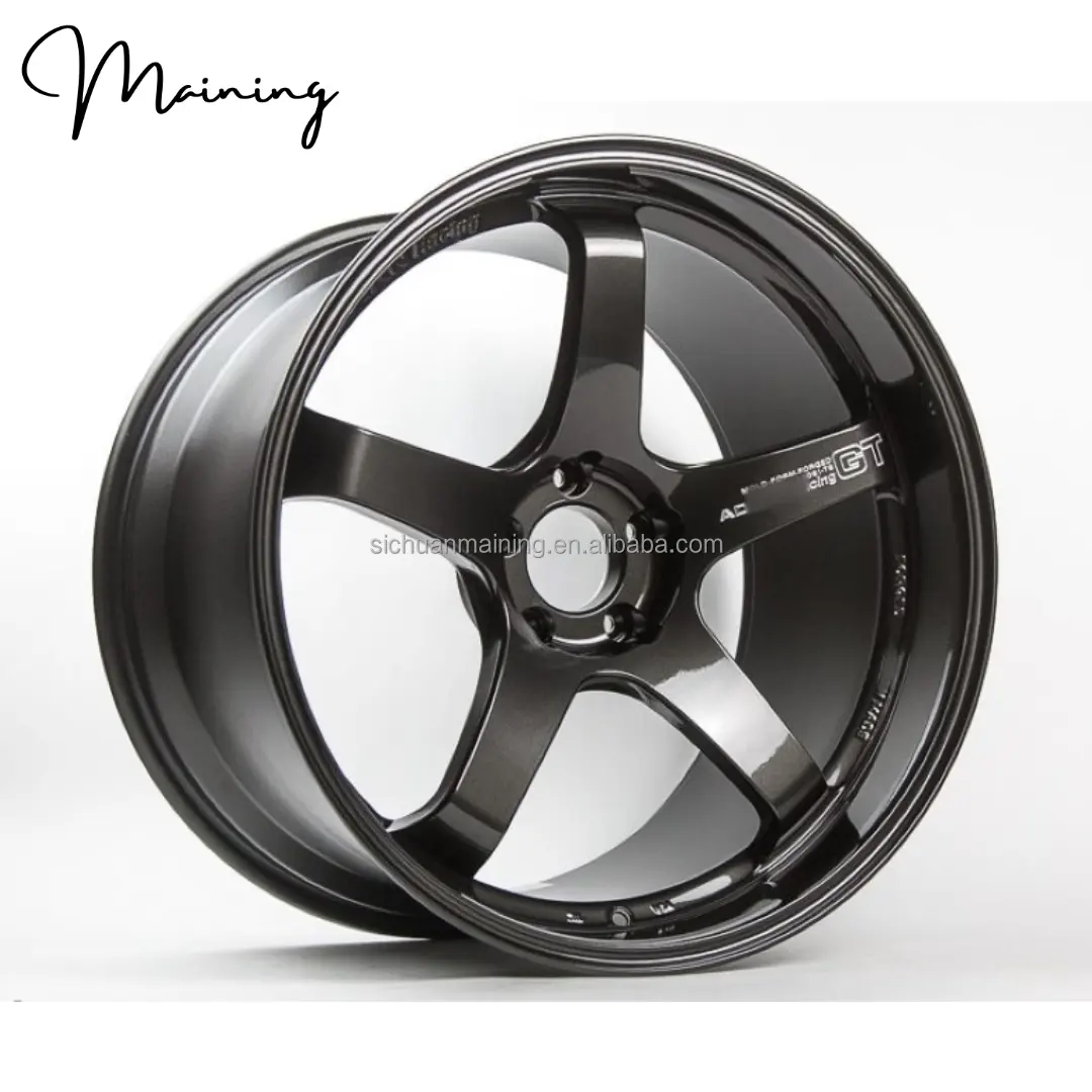 16 17 18 19 Inch Wheels 5x108 5x114.3 5x120 5x112 Black Concave Design Alloy Hot Wheels Passenger Car Wheels Rims