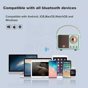 רטרו hifi סטריאו bt v5.0 רמקול נייד אלחוטי אלחוטי רמקול וינטג 2 (2.0) 5w פלסטיק 3w dc מלא טווח 50hz-20khz-20khz - Product Image 3