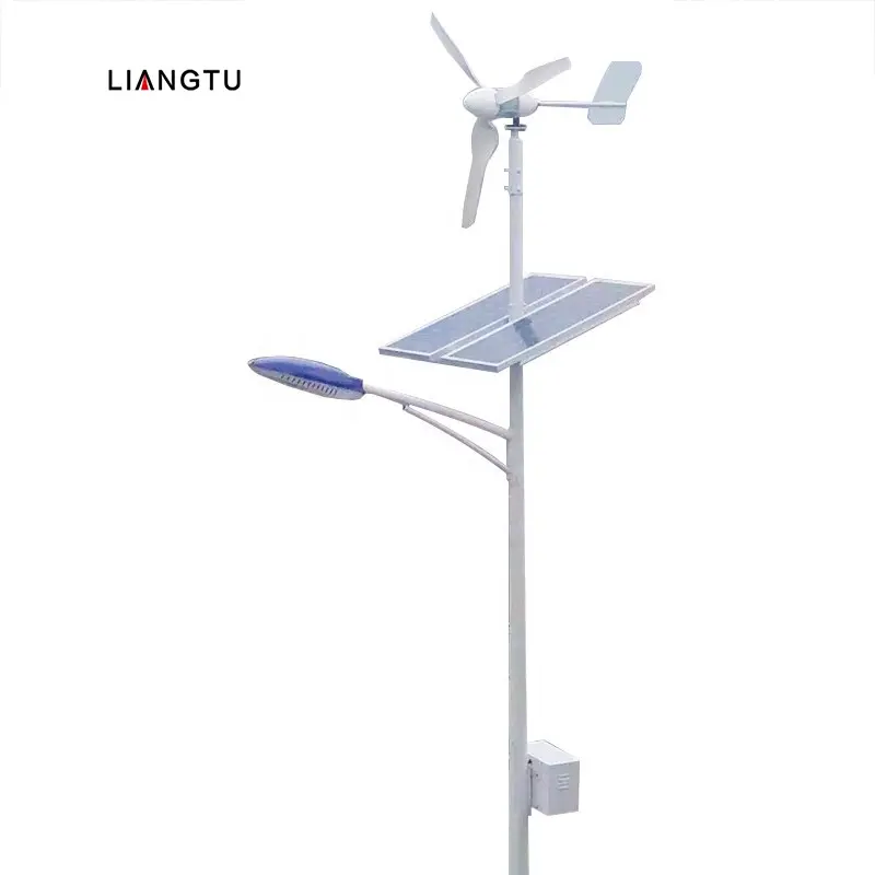 Профессиональная фабричная Светодиодная лампа 100 Вт 200 Вт 300 Вт IP67 водонепроницаемая светодиодная уличная лампа на солнечной и ветровой энергии двойного назначения