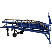 Rampe mobile industrielle LANSHENG 10 tonnes à deux plis en acier, entraînement hydraulique, garantie 12 mois, hauteur réglable 1,1-1,8 cm pour