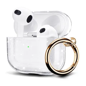 Custom Design Logo Shockproof Cover TPU Clear Transparent Case Para Airpods 3 Para Aipods Pro 2 Fone de ouvido Acessórios