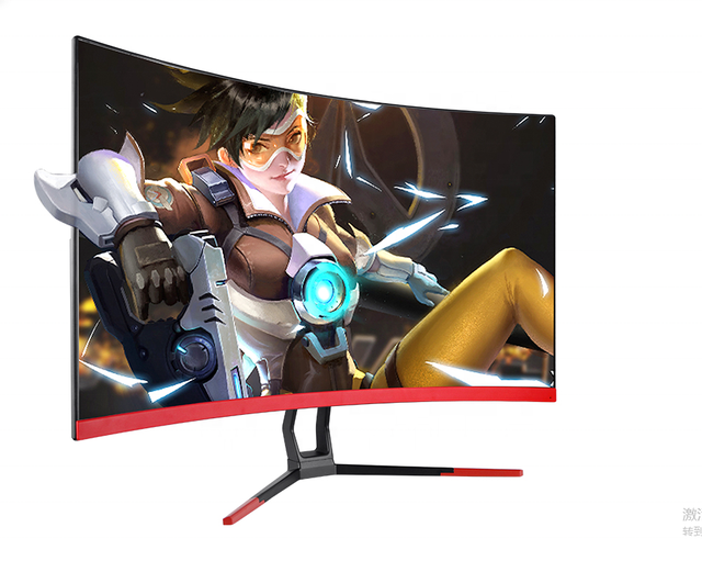 24-Inch HD Curved LED Gaming Monitor 1080P Desktop Monitor with 1920x1080 Wide Screen 75HZ for HDMI & IPS for Gamers