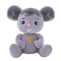 Peluche mascotte de souris de dessin animé personnalisée unisexe, jouet en tissu doux rembourré pour enfants, hauteur de 10 cm, rembourrage en coton PP