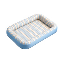 Coussin de couchage imperméable rayé pour chien, toutes saisons, pour petits, moyens et grands chiens, tapis de couchage résistant aux déchirures, coussin de niche d'été
