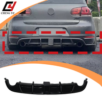 Diffuseur de pare-chocs arrière révolutionnaire avec LED pour VW Golf 6 MK6 GTI GTD 2009-2013, ABS noir brillant, kit carrosserie sportif