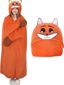 Couverture <span class=keywords><strong>Cape</strong></span> à capuche portable de conception <span class=keywords><strong>d</strong></span>'animaux différents Couverture châle <span class=keywords><strong>polaire</strong></span> en flanelle - Product Image 5