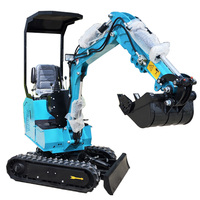 Mini-excavatrice amphibie multifonctionnelle pour marais, micro-excavatrice de 1 tonne