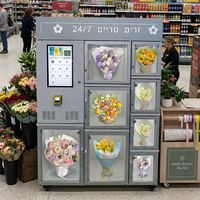 Distributeur automatique de fleurs fraîches JOYVEND 39.2- 60.8 ℉   Distributeur de fleurs commercial réfrigéré à écran tactile pour centre commercial