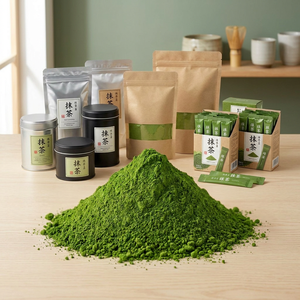 Poudre de Matcha pour la Clarté Mentale, L-Théanine pour la Concentration et l'Énergie, Marque Privée, Soutien à la Détoxification et au Nettoyage Sain, Vente en Gros - Product Image 1