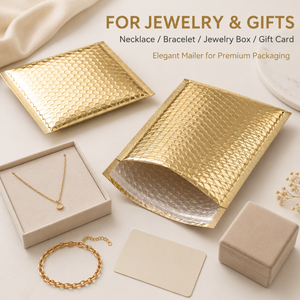 Pochette d'expédition matelassée métallique personnalisée pour bijoux – Emballage <span class=keywords><strong>de</strong></span> livraison avec <span class=keywords><strong>extraction</strong></span> <span class=keywords><strong>de</strong></span> phrasés clés - Product Image 3