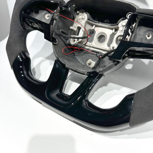 Volant sport noir brillant en Alcantara avec LED, vente directe d'usine, pour Dodge <span class=keywords><strong>Challenger</strong></span> Charger <span class=keywords><strong>RT</strong></span> Durango SRT - Product Image 3