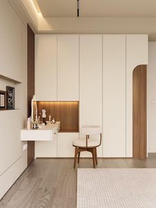 Système de garde-robe <span class=keywords><strong>en</strong></span> gros avec coiffeuse et porte coulissante, mobilier de chambre à coucher, ensembles de placards modulaires pour projets de rénovation de la maison - Product Image 4