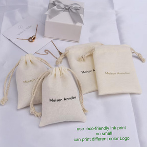Pochette à Bijoux Personnalisée en Tissu Recyclable avec Cordon de Serrage et Autocollants, Nouveau Style Tendance, Vente en Gros, Idéale pour l'Artisanat et les Bougies - Product Image 4