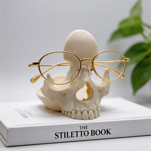 Portaocchiali a Forma di Teschio Stampato in 3D, Supporto Creativo per Occhiali da Scrivania, Ornamento Decorativo per Casa, Regalo - Product Image 1