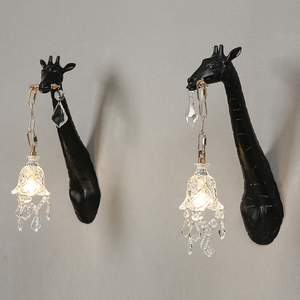 आधुनिक रचनात्मक जिराफ कला दीवार नई शैली ग्लास होम लिविंग रूम होटल प्रवेश द्वार सजावट व्यक्तिगत बेडसाइड दीवार - Product Image 6