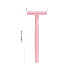 มีดโกนแบบปลอดพลาสติก รุ่นใหม่ ด้ามจับทองเหลือง วัสดุใหม่ 3 ชิ้น มีดโกนแบบคลาสสิกสำหรับผู้หญิง - Product Image 2