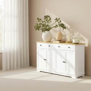 <span class=keywords><strong>Buffet</strong></span> en bois avec rangements, étagères réglables, 4 tiroirs et 4 portes pour salon et cuisine - Product Image 1