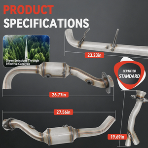 Convertisseur catalytique en acier inoxydable compatible avec <span class=keywords><strong>Ford</strong></span> Expedition Lincoln Navigator 3.5L Turbo 2015-2017 FL1Z-5E212-B - Product Image 2
