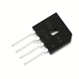 Rectificador de puente plano de orificio pasante GBU406, nuevo y Original, SIP-4 GBU, 4A, 600V - Product Image 1