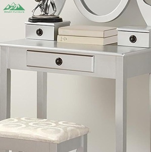 Wayon Children's MDF Vanity Set with Mirror &amp; <strong>Stool</strong>, <strong>Pink</strong> Fairy-Themed Makeup Table for Little Princess Bedroom - Product Image 4