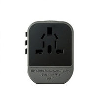 Adaptor Pengisi Daya Universal Multi-Plug 35W PD Tipe-C Pengisian Cepat dengan 3 Stopkontak AC 2 Port USB untuk 200+ Negara