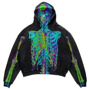 Y2K personalizzato sublimazione <span class=keywords><strong>Halloween</strong></span> felpa con cappuccio con stampa scheletro felpa da uomo di moda <span class=keywords><strong>Halloween</strong></span> - Product Image 3