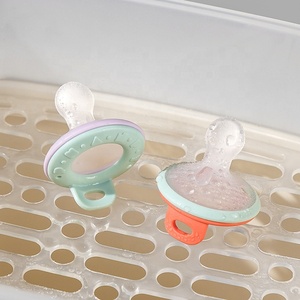 Chupetes de cabeza plana para niños pequeños, chupete barato personalizado de lujo, chupete ligero de silicona transparente para bebés - Product Image 1