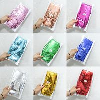Yixia tirai Foil Laser pinggiran persegi metalik untuk dekorasi dinding pesta ulang tahun untuk latar belakang